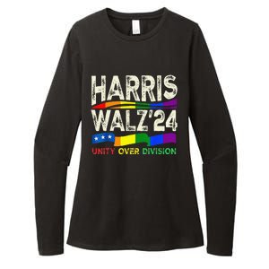 Harris Waltz 2024 Unity Over Division Kamala Harris Tim Walz Womens CVC Long Sleeve Shirt