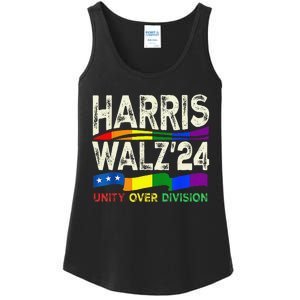 Harris Waltz 2024 Unity Over Division Kamala Harris Tim Walz Ladies Essential Tank