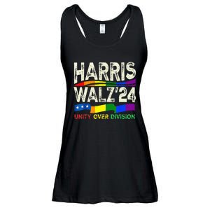 Harris Waltz 2024 Unity Over Division Kamala Harris Tim Walz Ladies Essential Flowy Tank