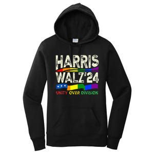 Harris Waltz 2024 Unity Over Division Kamala Harris Tim Walz Women's Pullover Hoodie