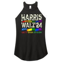 Harris Waltz 2024 Unity Over Division Kamala Harris Tim Walz Women's Perfect Tri Rocker Tank