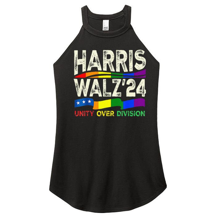 Harris Waltz 2024 Unity Over Division Kamala Harris Tim Walz Women's Perfect Tri Rocker Tank