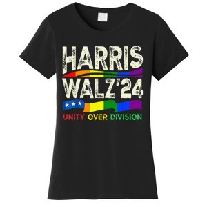 Harris Waltz 2024 Unity Over Division Kamala Harris Tim Walz Women's T-Shirt