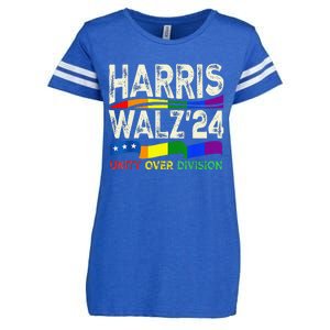 Harris Waltz 2024 Unity Over Division Kamala Harris Tim Walz Enza Ladies Jersey Football T-Shirt