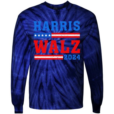 Harris Walz 2024 Tim Walz Kamala Harris Vp 47th President Tie-Dye Long Sleeve Shirt