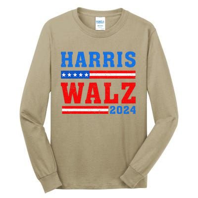 Harris Walz 2024 Tim Walz Kamala Harris Vp 47th President Tall Long Sleeve T-Shirt