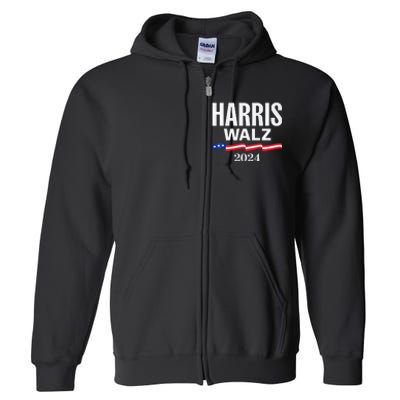 Harris Walz 2024 President Vp Waltz Kamala Harris Tim Walz Premium Full Zip Hoodie