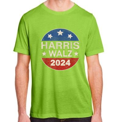 Harris Waltz 2024 Vp Kamala Harris Tim Waltz Retro Button Adult ChromaSoft Performance T-Shirt