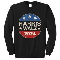 Harris Waltz 2024 Vp Kamala Harris Tim Waltz Retro Button Sweatshirt