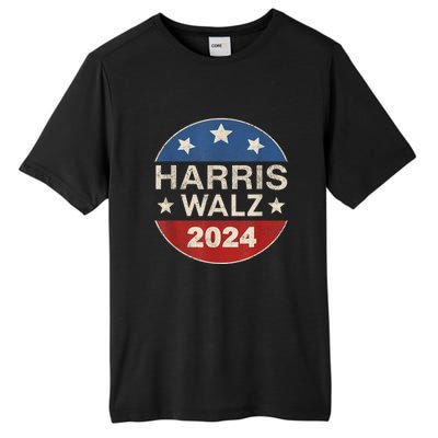 Harris Waltz 2024 Vp Kamala Harris Tim Waltz Retro Button Tall Fusion ChromaSoft Performance T-Shirt