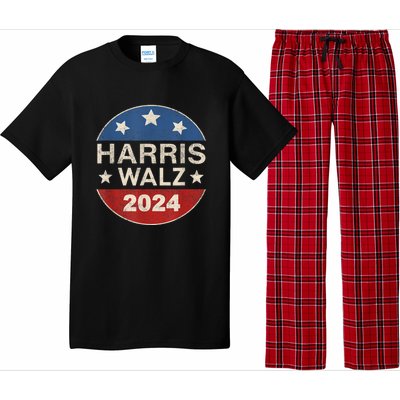 Harris Waltz 2024 Vp Kamala Harris Tim Waltz Retro Button Pajama Set