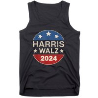 Harris Waltz 2024 Vp Kamala Harris Tim Waltz Retro Button Tank Top