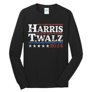 Harris Waltz 2024 Election Kamala Harris Tim Waltz 2024 Tall Long Sleeve T-Shirt