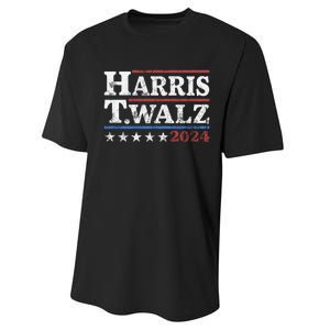 Harris Waltz 2024 Election Kamala Harris Tim Waltz 2024 Performance Sprint T-Shirt