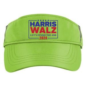 Harris Walz 2024 Let's Finish The Job Adult Drive Performance Visor