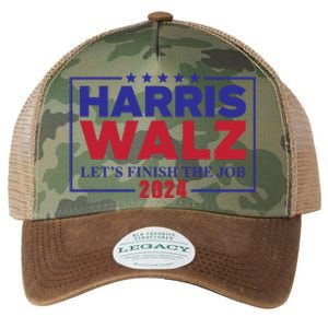 Harris Walz 2024 Let's Finish The Job Legacy Tie Dye Trucker Hat