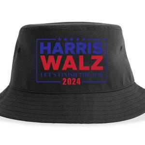 Harris Walz 2024 Let's Finish The Job Sustainable Bucket Hat