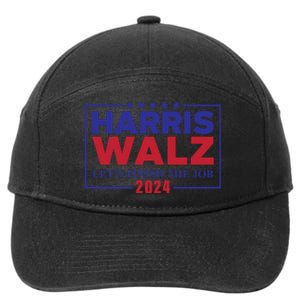 Harris Walz 2024 Let's Finish The Job 7-Panel Snapback Hat