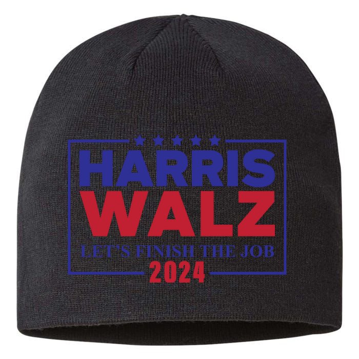 Harris Walz 2024 Let's Finish The Job Sustainable Beanie