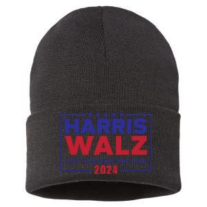 Harris Walz 2024 Let's Finish The Job Sustainable Knit Beanie