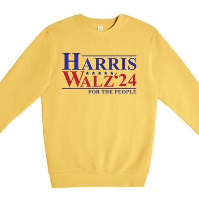 Harris Walz 2024 For The People Premium Crewneck Sweatshirt