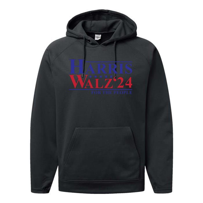 Harris Walz 2024 For The People Performance Fleece Hoodie