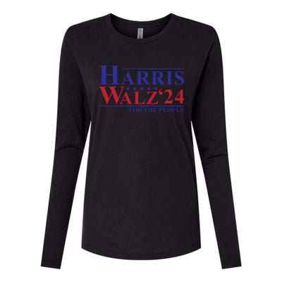 Harris Walz 2024 For The People Womens Cotton Relaxed Long Sleeve T-Shirt