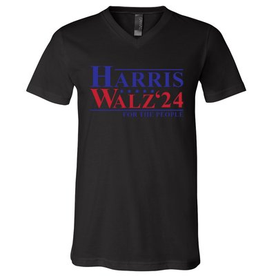 Harris Walz 2024 For The People V-Neck T-Shirt