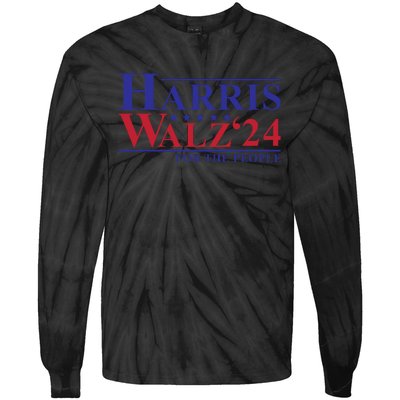 Harris Walz 2024 For The People Tie-Dye Long Sleeve Shirt