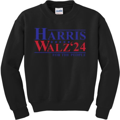 Harris Walz 2024 For The People Kids Sweatshirt