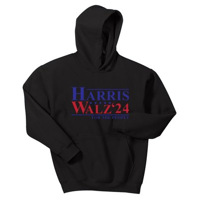 Harris Walz 2024 For The People Kids Hoodie