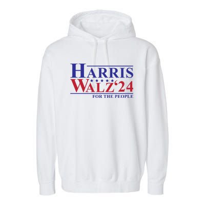 Harris Walz 2024 For The People Garment-Dyed Fleece Hoodie