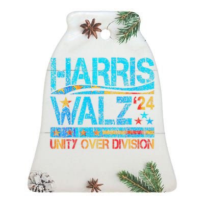 Harris Waltz 2024 Unity Over Division Ceramic Bell Ornament