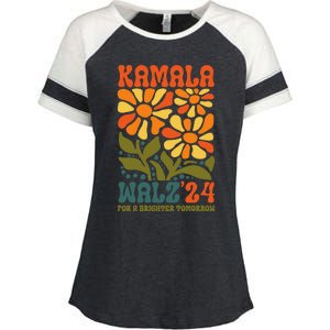 Harris Waltz 2024 Election For A Brighter Tomorrow Gift Enza Ladies Jersey Colorblock Tee