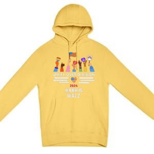 Harris Waltz 2024 Unity Over Division Premium Pullover Hoodie