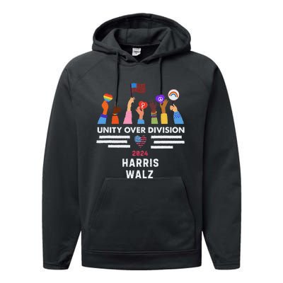 Harris Waltz 2024 Unity Over Division Performance Fleece Hoodie