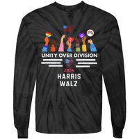 Harris Waltz 2024 Unity Over Division Tie-Dye Long Sleeve Shirt