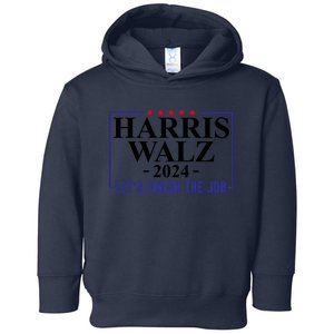 Harris Walz 2024  Let's Finish The Job Toddler Hoodie