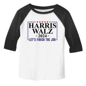 Harris Walz 2024  Let's Finish The Job Toddler Fine Jersey T-Shirt