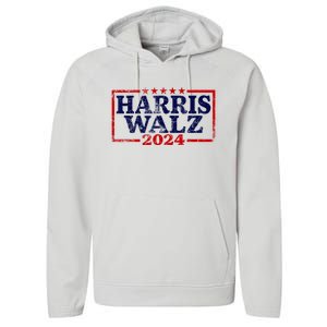 Harris Waltz 2024 Election Kamala Harris Tim Waltz 2024 Performance Fleece Hoodie