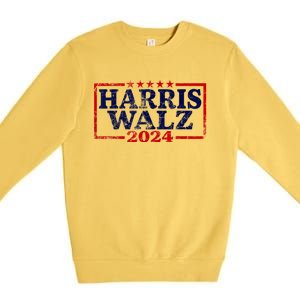 Harris Waltz 2024 Election Kamala Harris Tim Waltz 2024 Premium Crewneck Sweatshirt