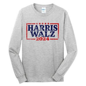 Harris Waltz 2024 Election Kamala Harris Tim Waltz 2024 Tall Long Sleeve T-Shirt