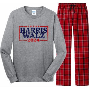 Harris Waltz 2024 Election Kamala Harris Tim Waltz 2024 Long Sleeve Pajama Set