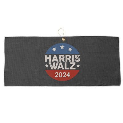 Harris Waltz 2024 Election Kamala Harris Tim Waltz 2024 Large Microfiber Waffle Golf Towel