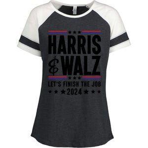 Harris Walz 2024 Enza Ladies Jersey Colorblock Tee