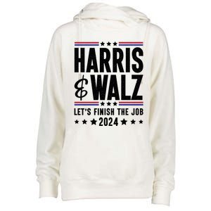 Harris Walz 2024 Womens Funnel Neck Pullover Hood