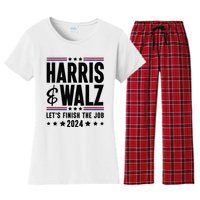 Harris Walz 2024 Women's Flannel Pajama Set