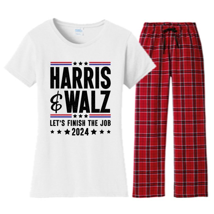 Harris Walz 2024 Women's Flannel Pajama Set