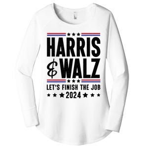 Harris Walz 2024 Women's Perfect Tri Tunic Long Sleeve Shirt