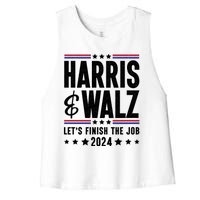 Harris Walz 2024 Women's Racerback Cropped Tank